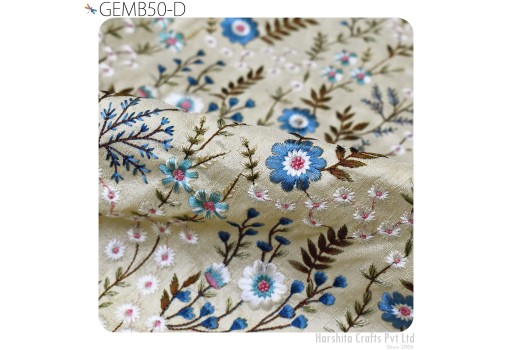 Home Decor Embroidered Fabric by the yard Sewing DIY Crafting Wedding Dress Material Embroidery Costumes Dolls Cushion Covers Fabric